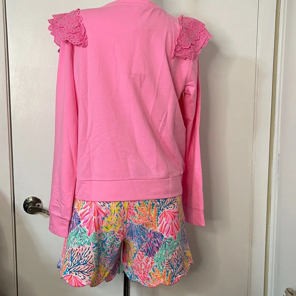 Sweatshirt - Lilly Pulitzer Deva Sweatshirt- pink shandy LP28 - Picture 2 of 11